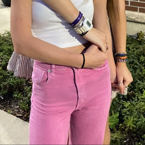 Zara Wide Leg Pink Pants - Picture 4 of 5